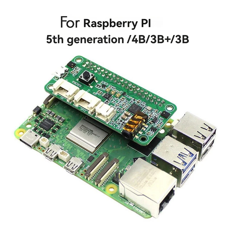 For 2/3b/4b ReSpeaker Intelligent Speech Recognition Module 2 Microphone Array Expansion Board-A12I