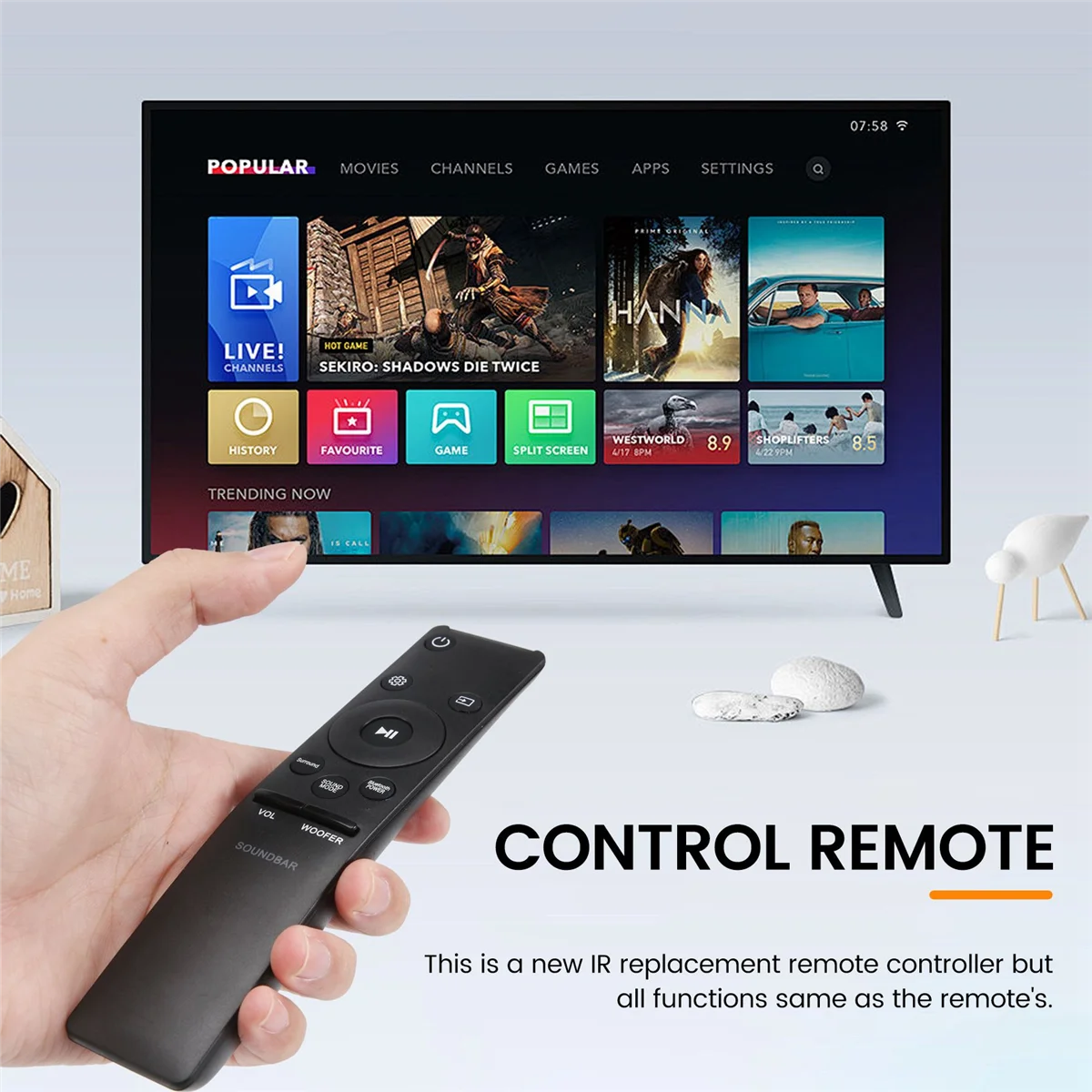 

A52TAH59-02758A Replace Remote Fit for Samsung Soundbar HW-M450 HW-M4500 HW-M4501 HW-M550 HW-M430 HW-M360 HW-M370