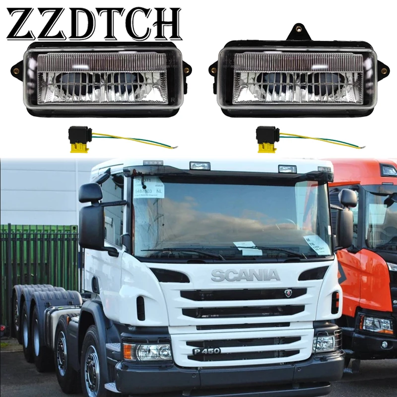 1pc 24v RH LH LED Top Lamp For Scania truck Spot lights sunvisor lights Scania Front fog lamp P450 R730 Oem 2081558 2081559