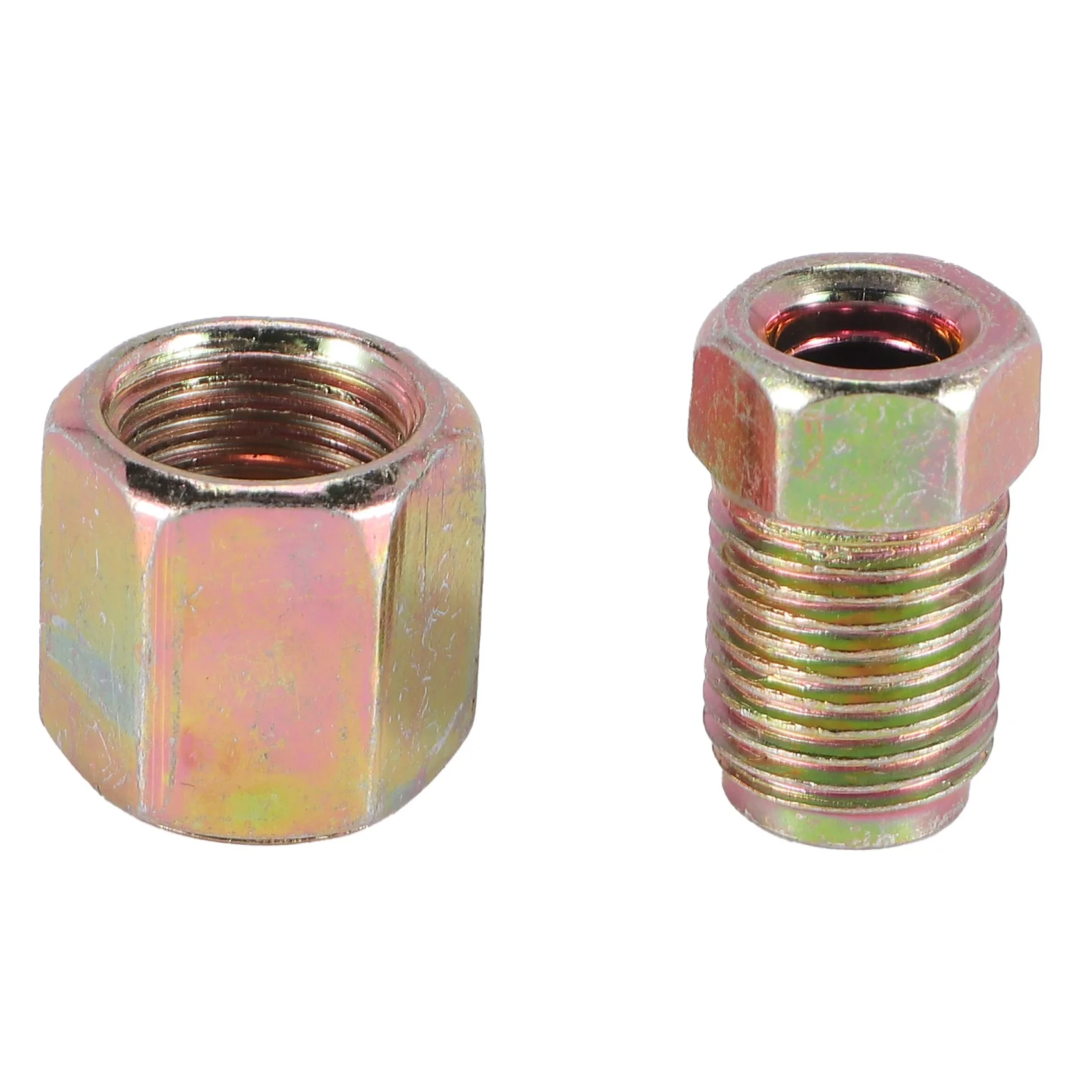 Imagem -04 - Masculino e Feminino End Union Brake Pipe Screw Nuts Copper Brake Tubes Pipe Fittings Metric M10 x mm em 16in 50 Pcs