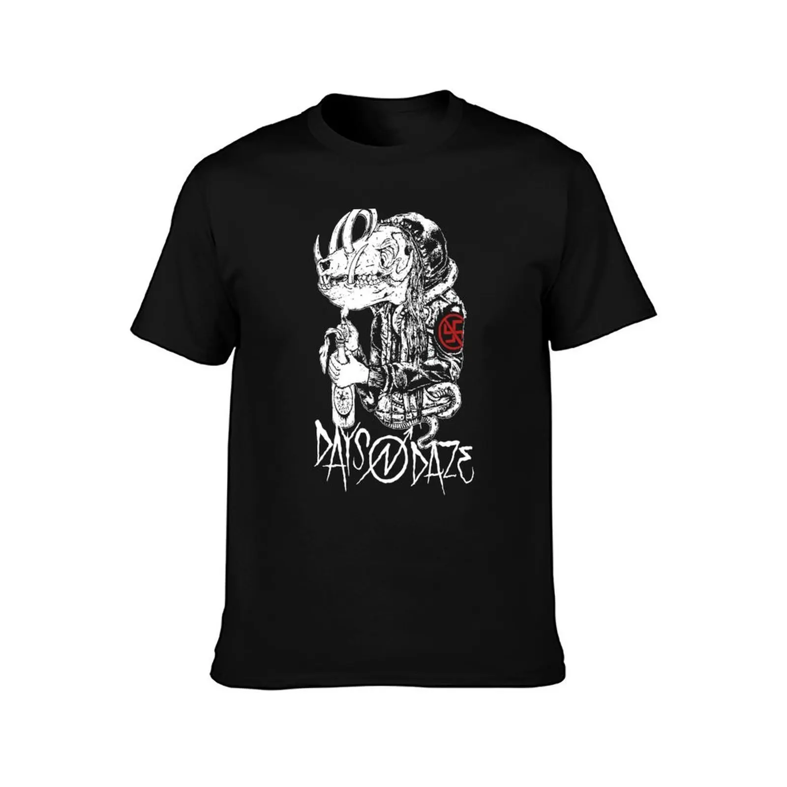 Days N Daze T-Shirt, Summer Casual Cotton Tee, Oversized Streetwear Tops, Vintage Graphic Print, Loose Fit Short Sleeve