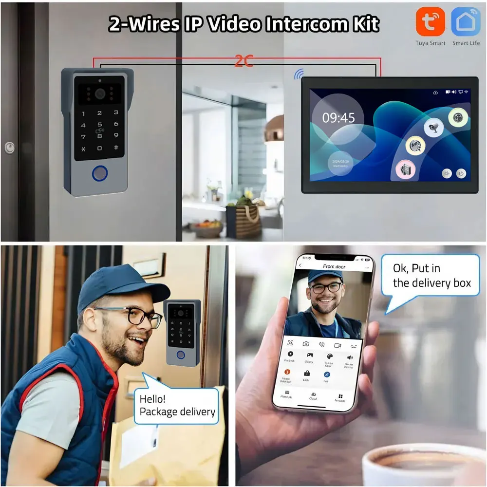 Рисунок 3 - 2-проводной Tuya Wi-Fi 1080P видеодомофон