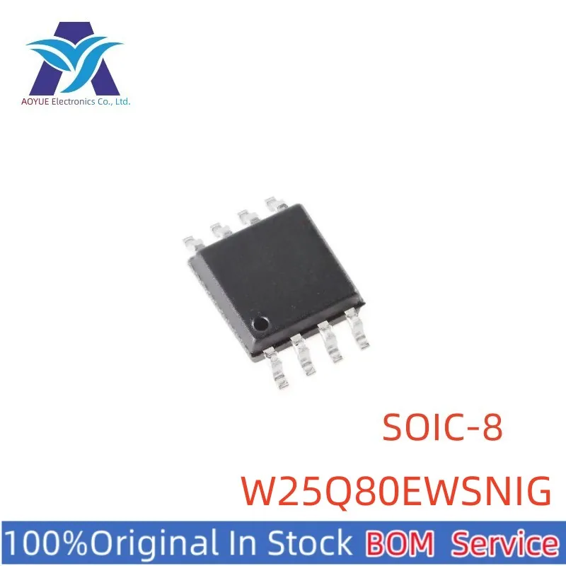 New Original Stock W25Q80EWSNIG W25Q80EWSNIQ P/N: 25Q80EWNIG 25Q80EWNIQ SOIC-8 150mil TR Memory Chip Series One Stop BOM Service