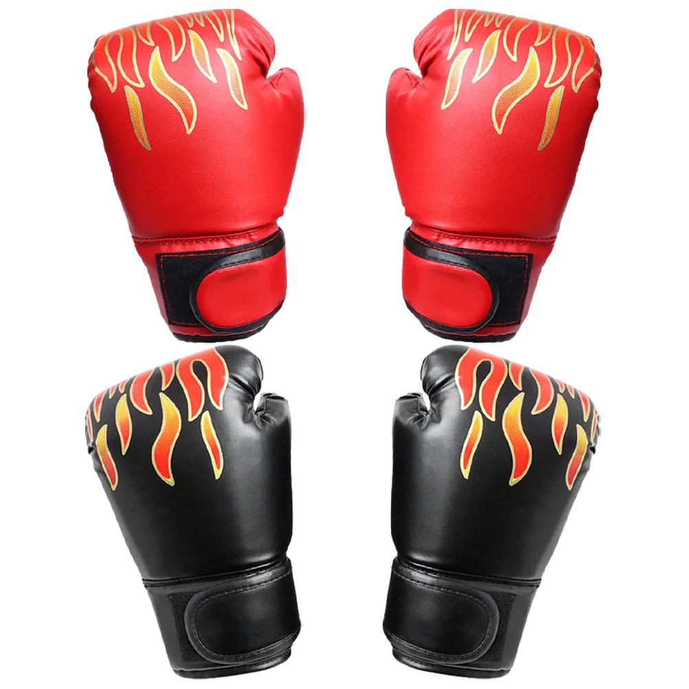 

2 Pairs Children Boxing Gloves Kids Fight Kickboxing Cartoon Toddler Training Durable Safe punching bag sparring fitness
