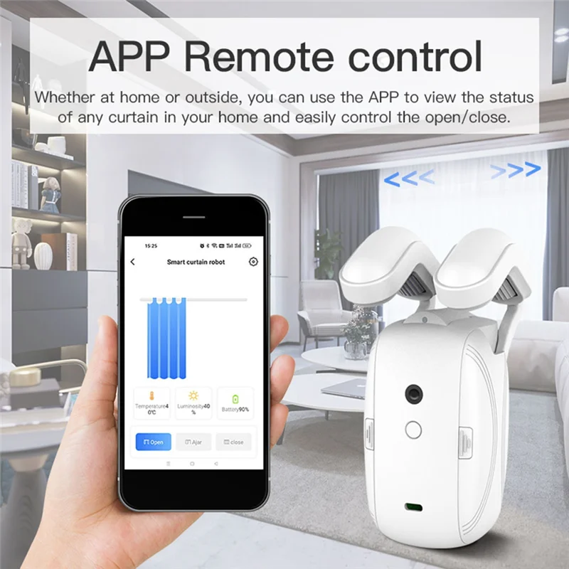 -FDDT Tuya Smart WIFI Automatic Curtain Opener+Remote Roman Rod Curtains Switch Robot Remote Control For Alexa Google Home
