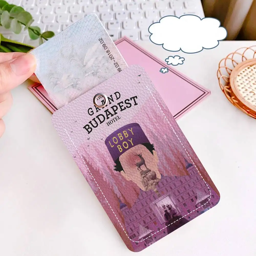 فيلم السفر فندق جراند بودابست حامل بطاقة شخصية مناسبة لحامل الفتيات حافظة بطاقات الباب شارة حامل المفاتيح