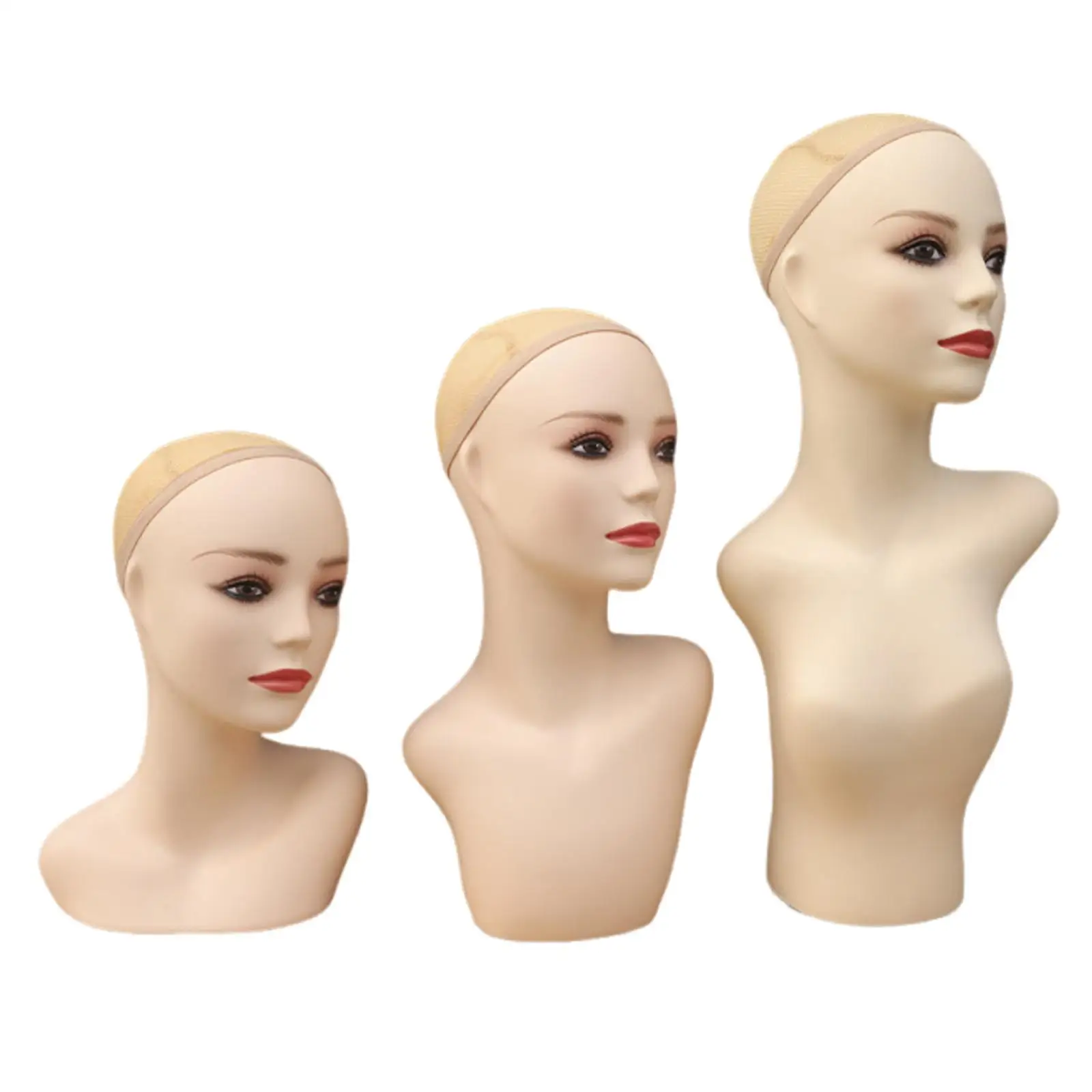 أنثى عارضة أزياء رئيس شعر مستعار عرض نموذج المهنية التجميل التدريب رئيس للقبعات نظارات شعر مستعار عرض صنع التصميم