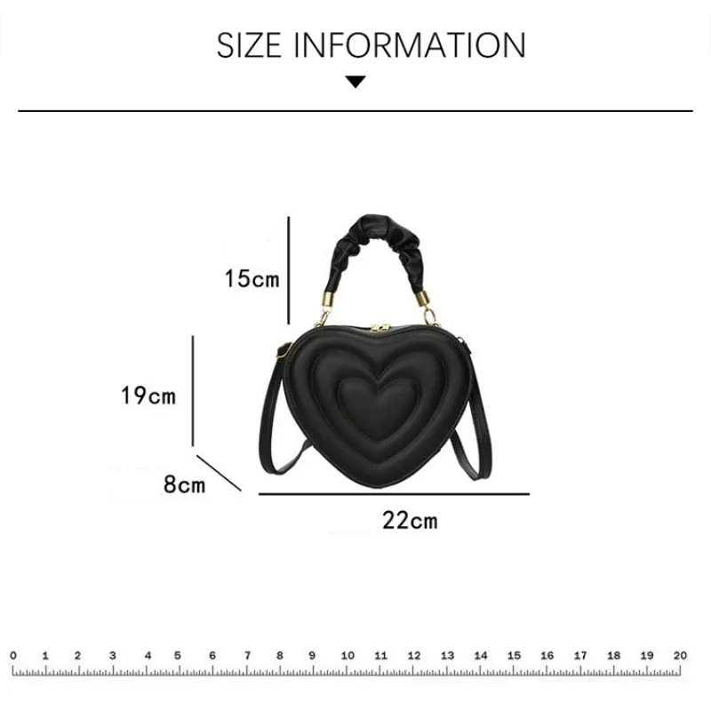 TRAVEASY Summer 2024 Fashion Heart-shaped Shoulder Bags for Women PU Leather Female Crossbody Bags Vintage Casual Hand Bags