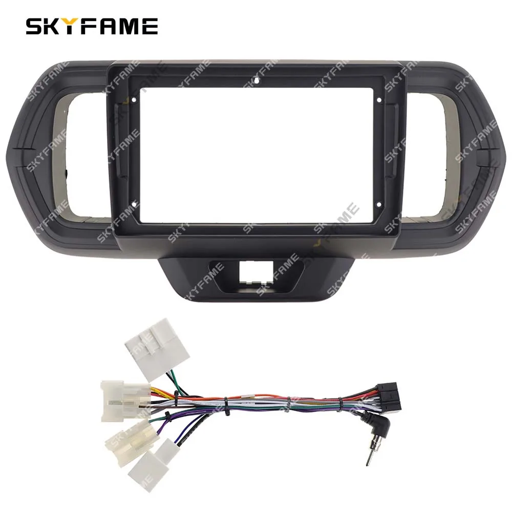 SKYFAME Car Frame Fascia Adapter Decoder Android Radio Dash Fitting Panel Kit For Toyota Passo Perodua Myvi