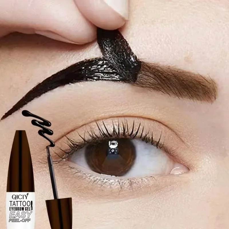 3D Natural Grey Brown Peel-off Eyebrow Gel Tint Wodoodporny, trwały, nie rozmazujący się płynny tatuaż na brwi Dying Cream Makeup
