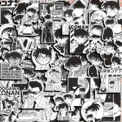 10/30/60pcs Detective Conan Cartoon Stickers Black White Anime Manga Graffiti PVC Decal Sticker DIY Phone Case Helmet Fridge Car