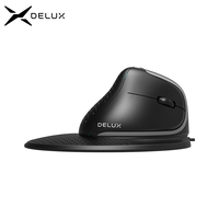 Delux Seeker M618XSU Ergonomic Vertical Wired Mouse RGB Light Removable Back Cover 4000DPI Gaming Mice For Laptop Computer