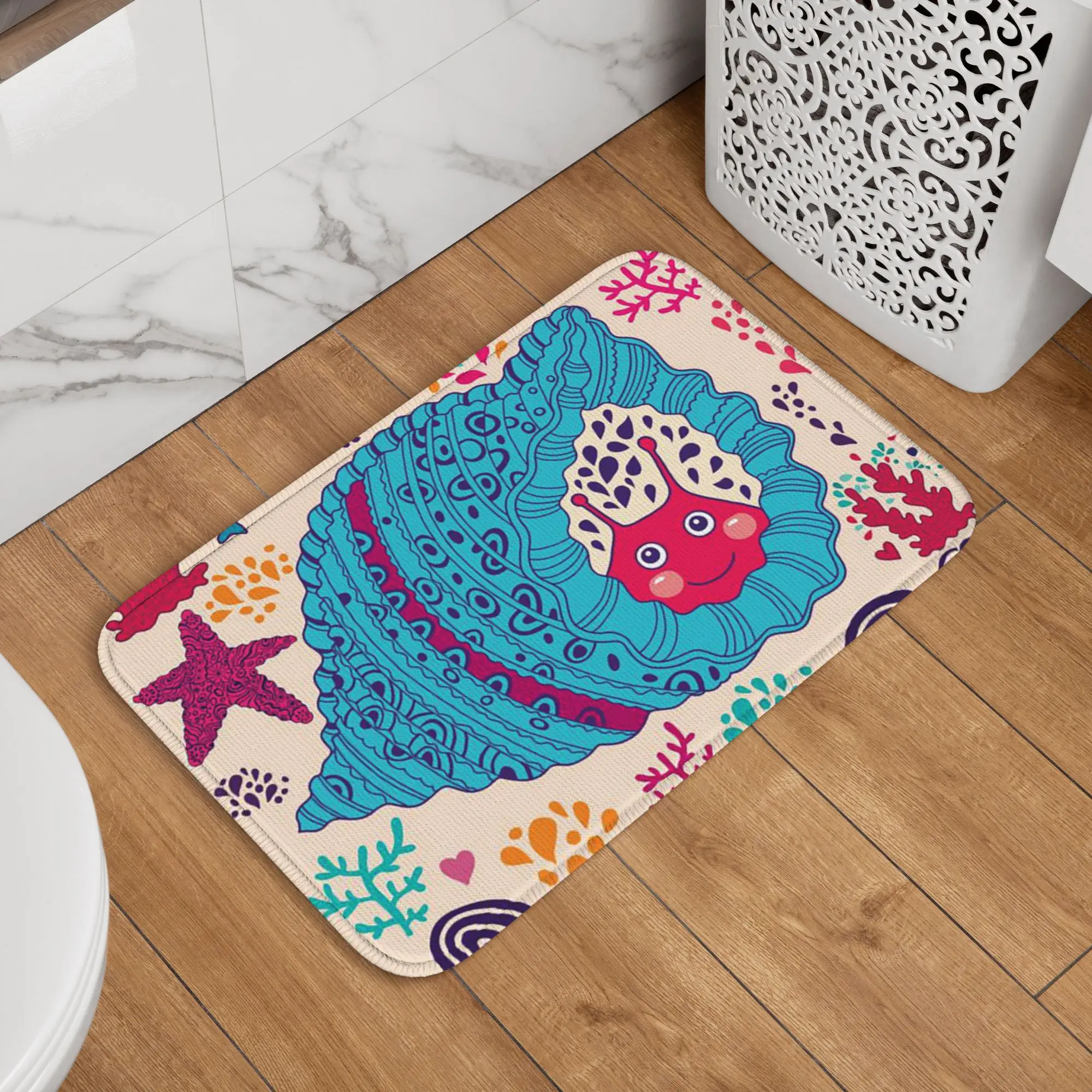 Under the sea design Doormat Antiwear Carpet Rug Kitchen Entrance Home Floor Mat for Bedroom Footpad Mats