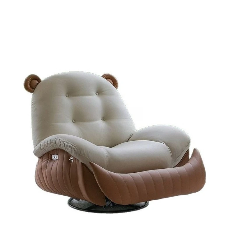 Functional electric sofa: simple modern design flannel, intelligent remote control