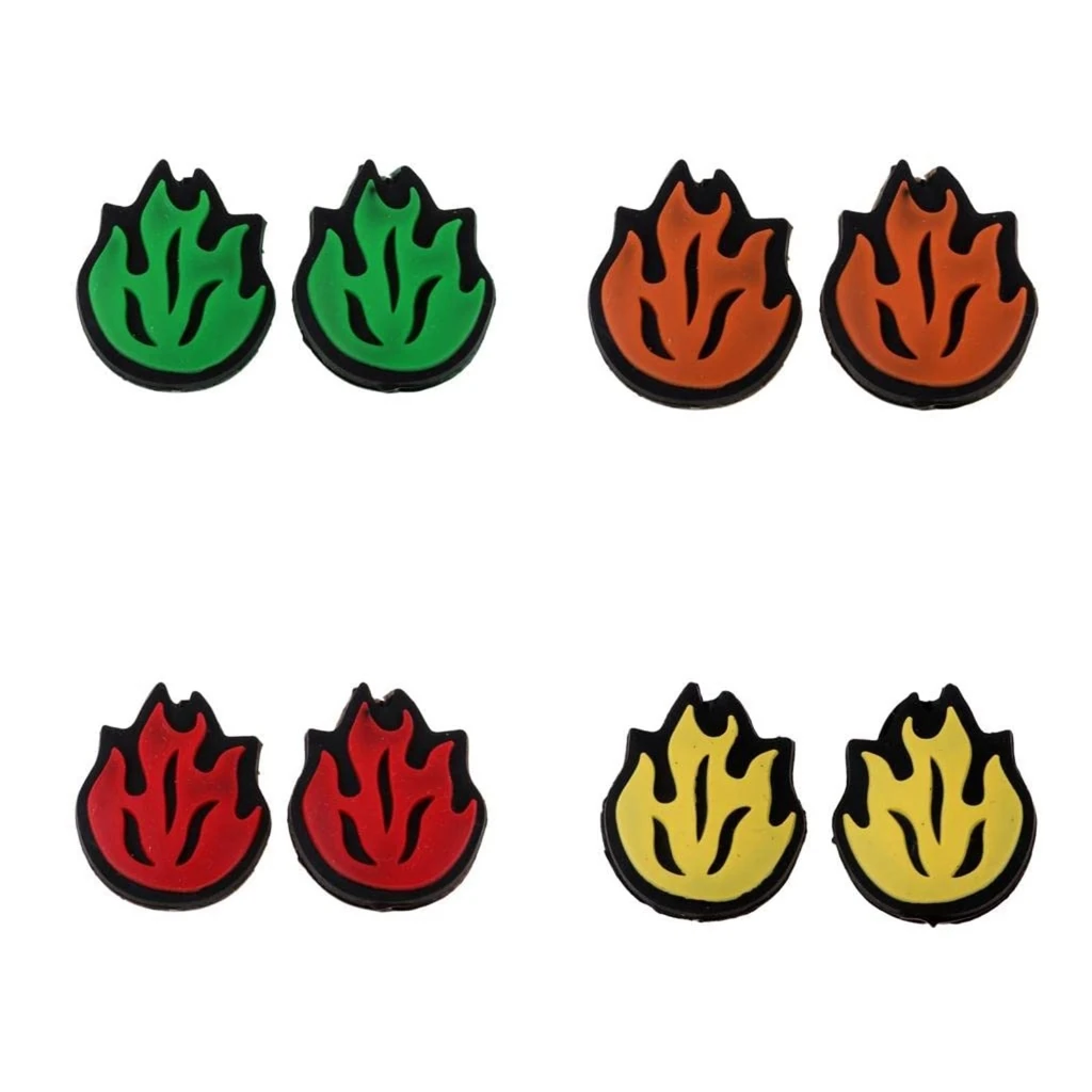 

2Pcs Flame Shape Tennis Racket Shock Absorbers Silicone Vibration Dampeners Racket String Shock Absorbers Enduring