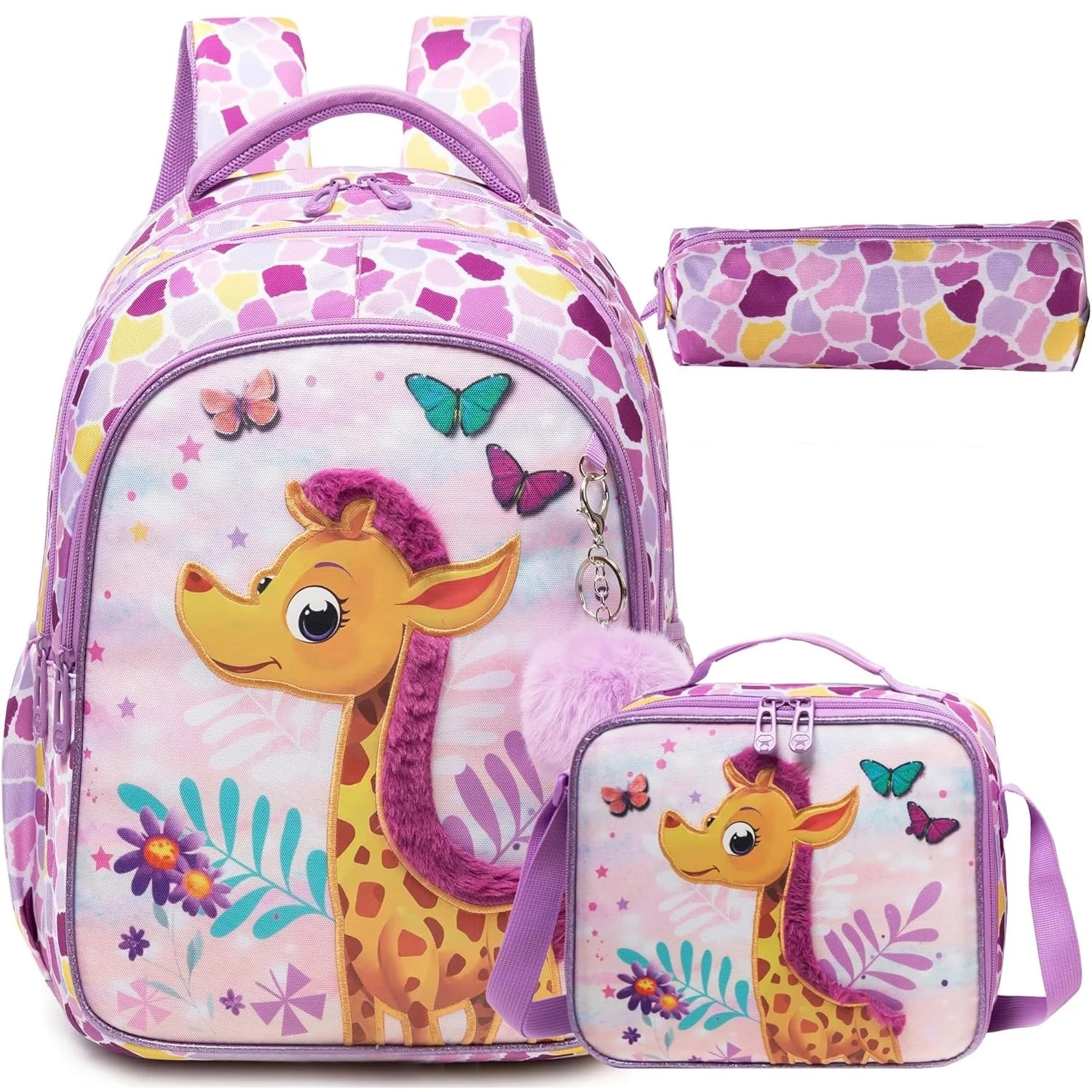 

Children's Backpack for Girls Elementary Student Bag Set with Insulated Lunch Bag Learning Stationery Backpack Kids Bookbag Boys