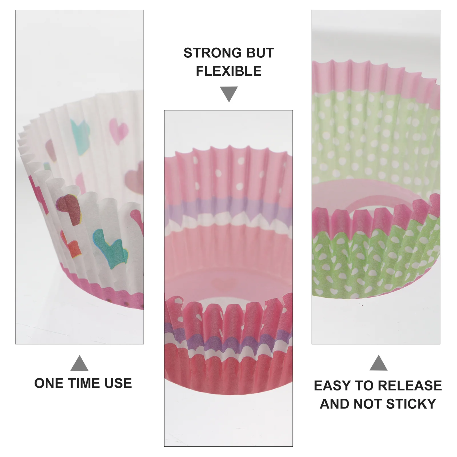 

300Pcs Paper Baking Cups Multi-Purpose Dessert Holders for Hot Food Fruit Salads Parfaits Macarons Cake Paper Cups