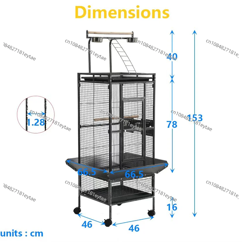 Anti Splash Top Nest Pigeon Parrot Carrier Square Breeding Cage Steel Plastic Mesh Wire