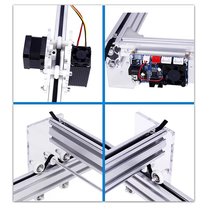 6550 CNC 2 축 타각기 작업 영역, TTL PMW 제어, 20W 레이저 조각기, DIY 가죽 아크릴 목재 절단기, 65x50cm