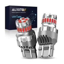 AUXITO 2x T20 7443 LED Lights Bulb Red W21W W21/5W LED Lamp For Lada Kalina Granta Opel Stop Brake Rear Car Light Taillight 12V