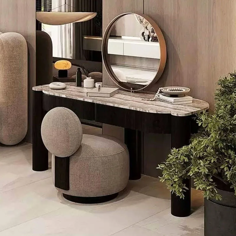 Marble dresser light luxury master bedroom Italian designer makeup table modern villa