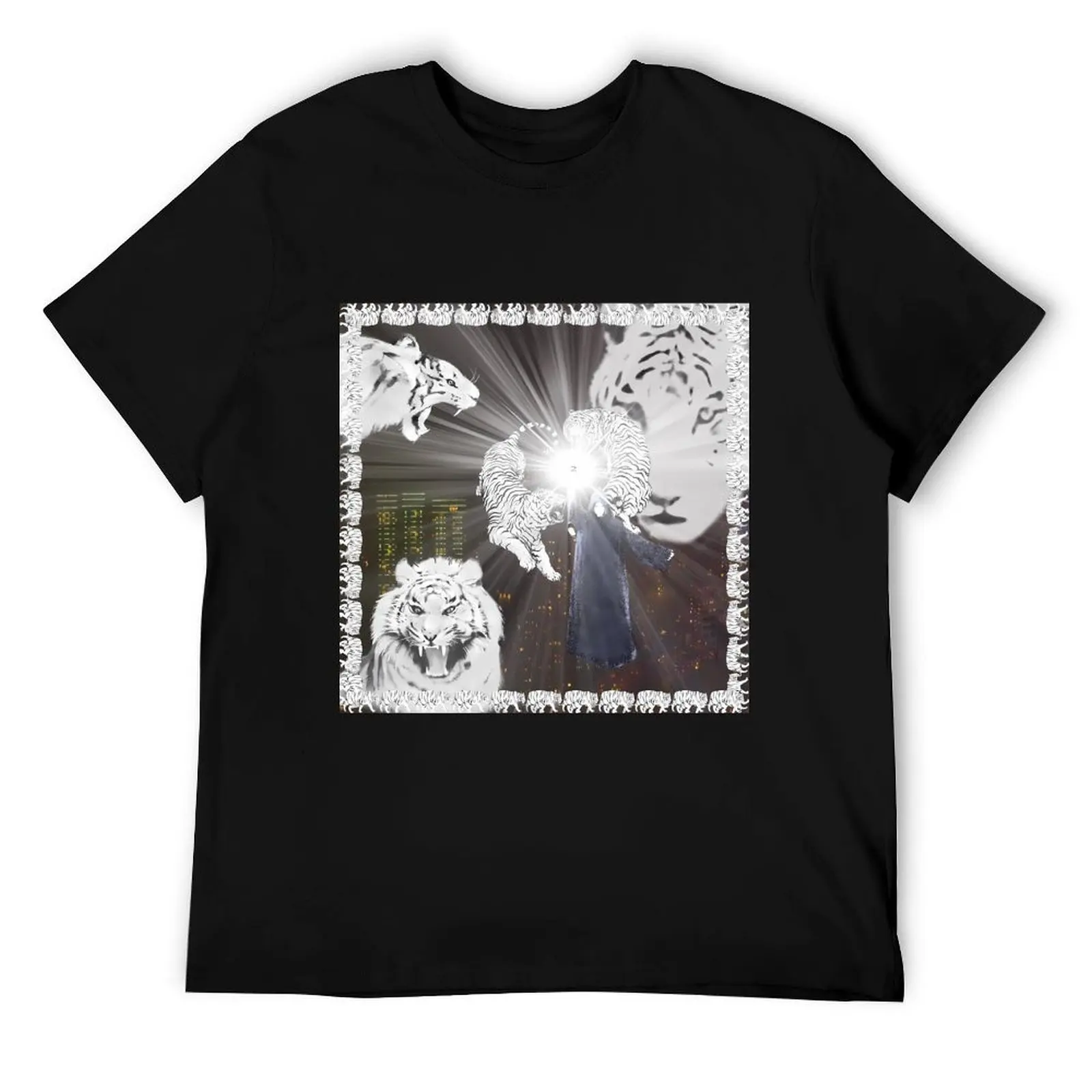 

white tiger - 2hollis T-Shirt man t shirts cotton t shirts for man cotton soft anime t shirts oversize T-Shirt