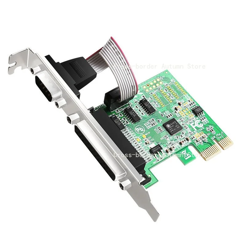 PCI-E Serial Parallel Combo Card 1 COM + 1 LPT Port PCIE Expansion Adapter