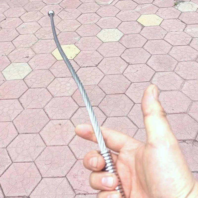 1PC NEW Stainless Steel EDC Wire Whip Tactical Chinese Household Outdoor Car Emergency Tools