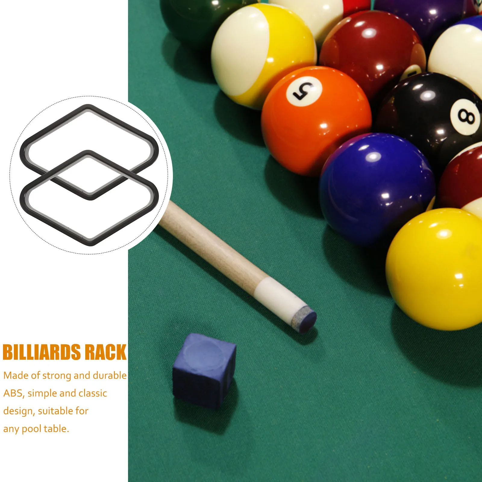 

2Pcs Billiard Ball Holder Sturdy 9-Ball Rack for Pool Table Snooker Practice Tripod Design Billiards Game Room Organizer
