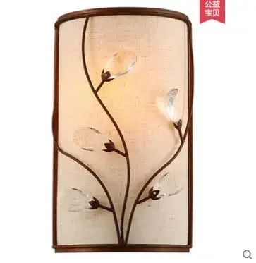 

American country wall lamp crystal simple creative modern living room staircase aisle bedroom bedside lamp