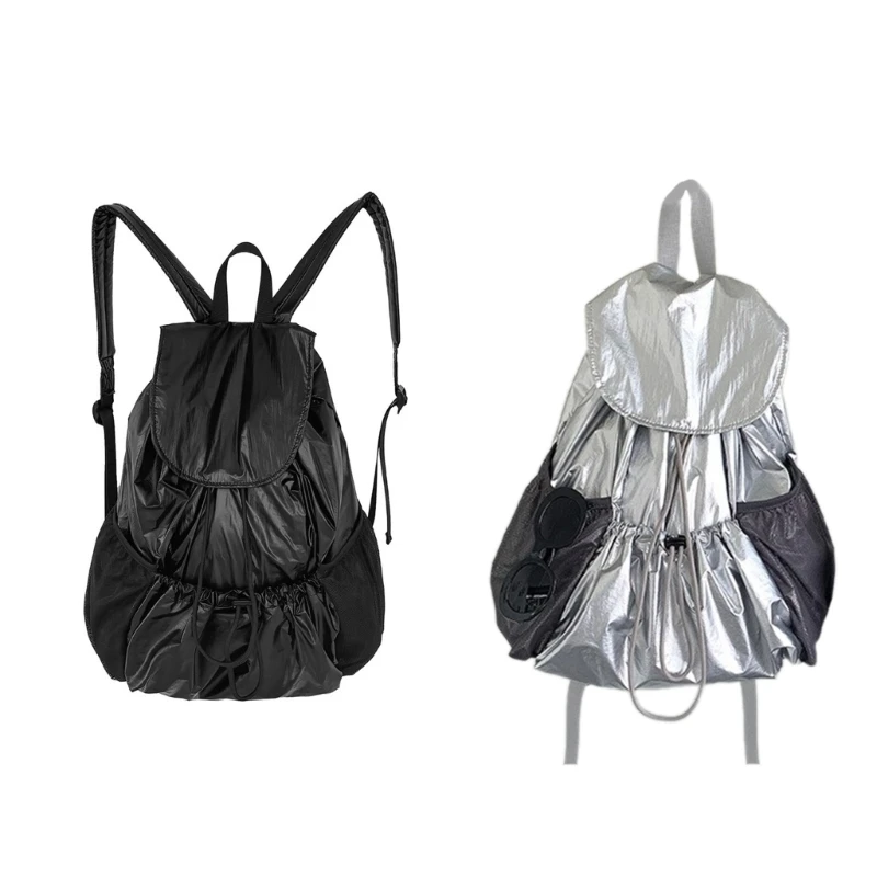 Contemporary Pleated Casual School Backpack for Teen Girls Large School Bag