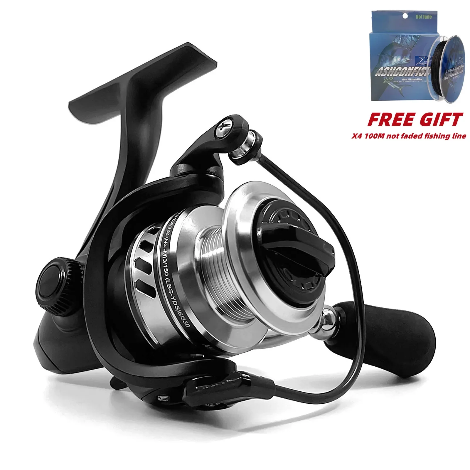 Ashconfish Spinning Fishing Reel  2000 3000 4000 5000 712BB 12KG Max Drag Carp Saltwater Reel Bass Pike Wheel freashwater carp