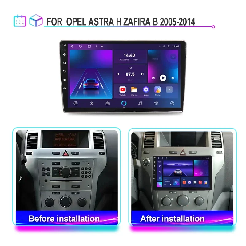 MAMSM Android 12 Car Radio For Opel Astra H Zafira B 2005-2014 Multimedia Video Player GPS Carplay Auto Navigation Player 8+128G