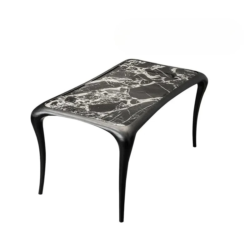 

Кухонный бытовой натуральный роскошный каменный обеденный стол, светлый роскошный высококачественный мраморный прямоугольный обеденный стол из цельного дерева