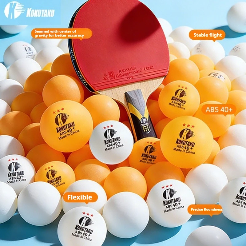 

Мячи для настольного тенниса KOKUTAKU 3-звездочные 40+ ABS с швом, одобренные ITTF, высокоэластичные, прочные, для тренировок и соревнований