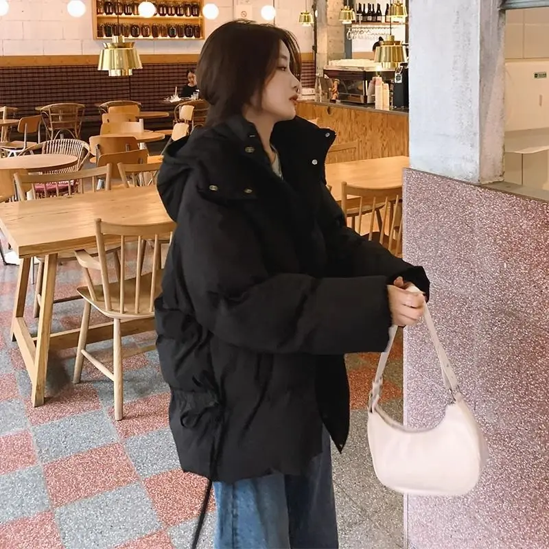 

Женские зимние пуховики-парки: яркие, теплые, с хлопковым наполнителем, с капюшоном, с длинными рукавами, модные, повседневные, для молодых женщин