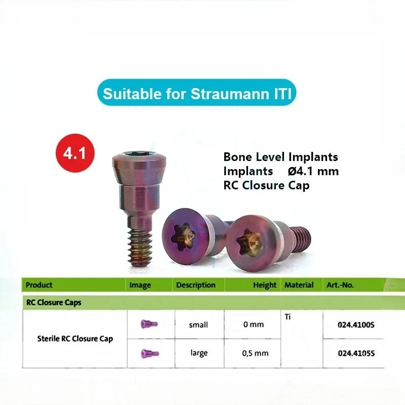 30Pcs Dental Material Closure Screw RC Replacement Accessories Straumann ITI Cover Plate Screw Healing Component Protective Cap