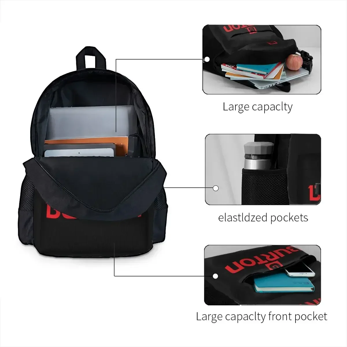 Burton Snowboard Sportive Backpacks Boys Girls Bookbag Children School Bags Cartoon Kids Rucksack Laptop Rucksack Shoulder Bag