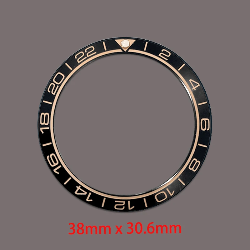 38mmx30.6mm Curved Ceramics Bezel Insert Ring Fits SKX007 SKX009 SRPD GMT SUB Seahorse Series Men's Watch Refit Parts