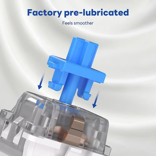Imagen 2 del producto Interruptor de teclado mecánico RK 5, 3 pines, táctil lineal, silencioso, RGB, MX, azul, rojo, marrón, Skycyan, para teclados para juegos
