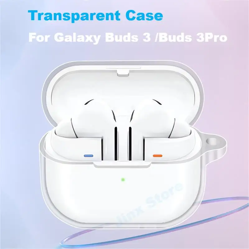 Transparent Earphone Case For Samsung Galaxy Buds 3 Pro Cover Protector Soft Silicone Headphones Protective Shell Skin Buds3 Box