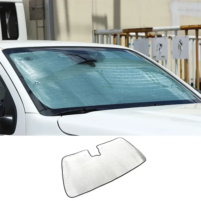 

For Nissan Frontier 2022+ Aluminum Foil Car Styling Front Windshield Anti-UV Sun Shade Car Interior Protection Accessories 1Pcs