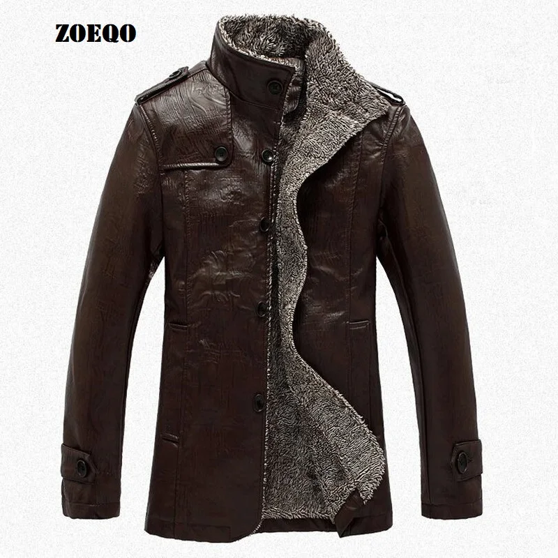 ZOEQOLeather jacket men motorcycle men leather jackets and coats chaqueta cuero hombre,jaqueta de couro masculina brand clothing