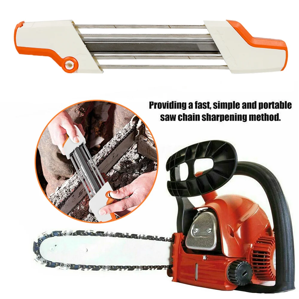 2 IN 1 4.0mm/4.8mm Metal Easy Chainsaw Teeth Quick Sharpener Replace File For STIHL 3/8''P Chain In Stock