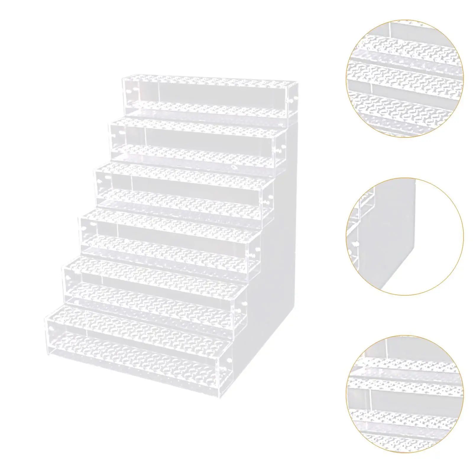 Acrylic Pencil Holder Marker Display Stand for Hairpins Makeup Brush Markers 6 Layer