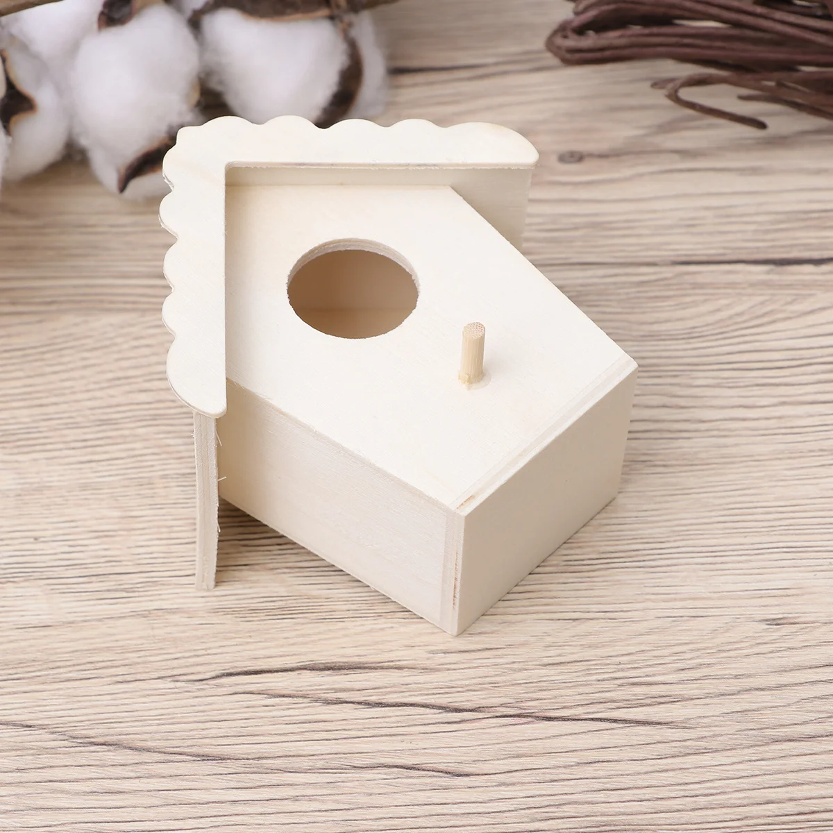 

Parrot Bird Wooden Bird Cage For Small Medium Birds Natural Hemp Rope Pet Nest Outdoor Decorative Villa Breeding Box