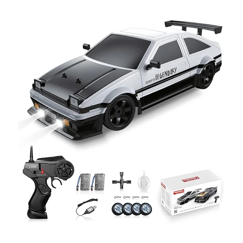 AE86 1: 16 Racing Drift CAR with Remote Control Toys RC Car Drift High-Speed Race Spray 4WD 2.4G Electric Sports Vehicle Gifts