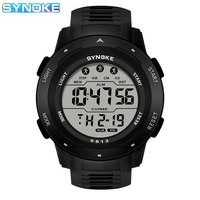 SYNOKE Men Digital Watch Sports Watches Timing Function Alarm Clock Waterproof 50M Digital Watch Military Clock Large Screen