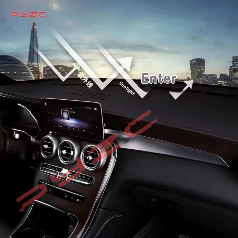 غطاء لوحة سيارة لشركة هيونداي سوناتا 2015 2016 2017 2018 سوناتا 9 داش حصيرة لوحة القيادة وسادة السجاد المضادة للأشعة فوق البنفسجية المضادة للانزلاق #4