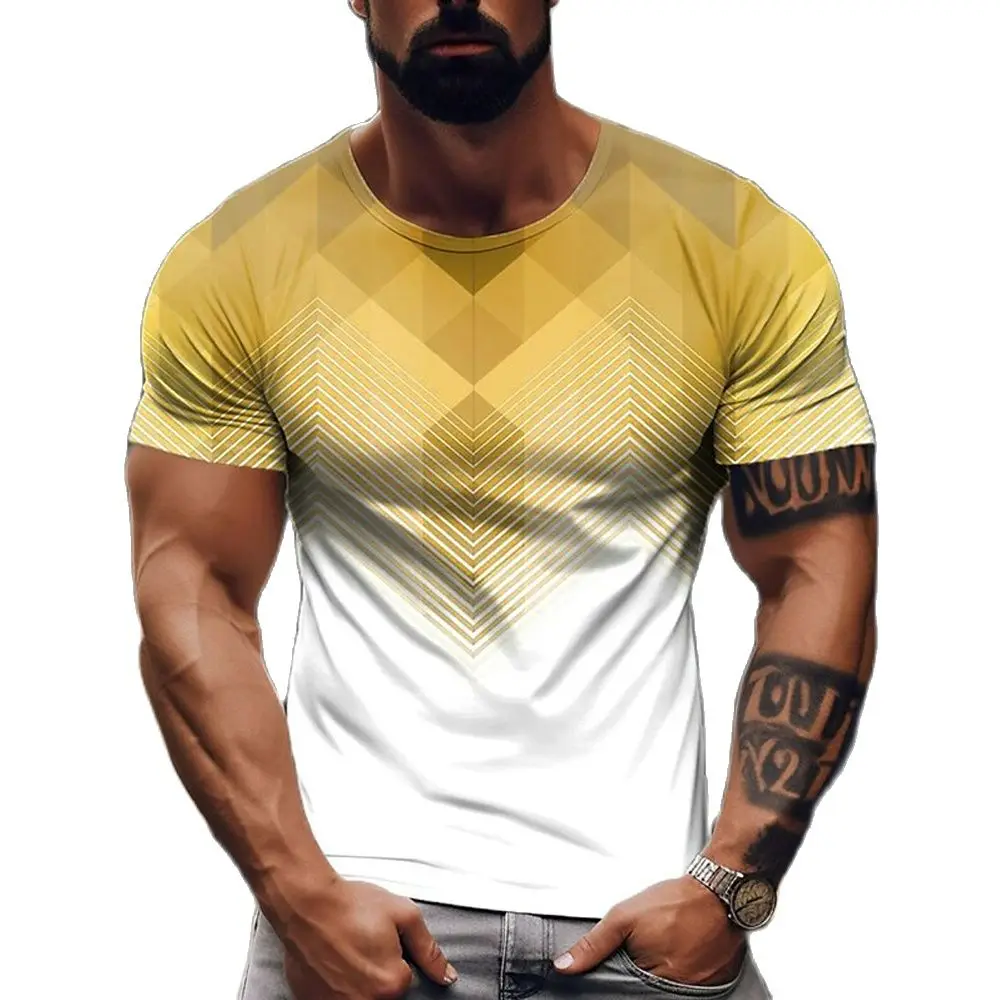 Summer Quick-drying Muscle Men\'s Sports T-shirt Outdoor Running Street Fitness Clothing Fashion Short-sleeved Casual Cool Top